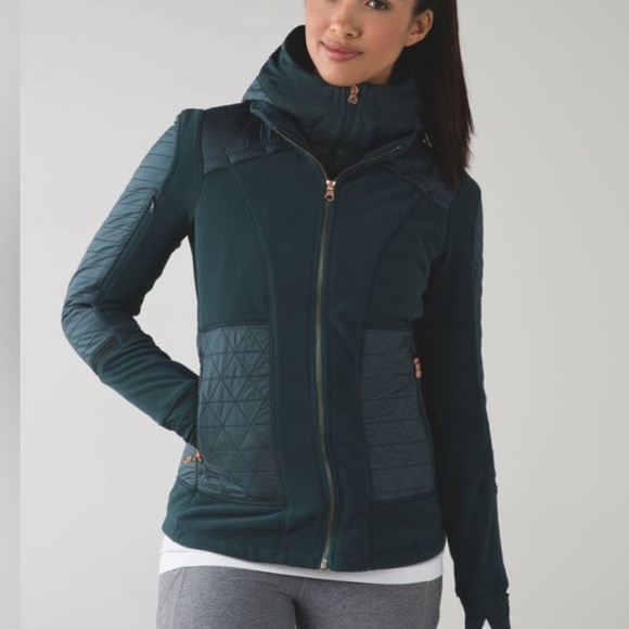 lululemon fleece run jacket size 6 - Picture 2 of 7